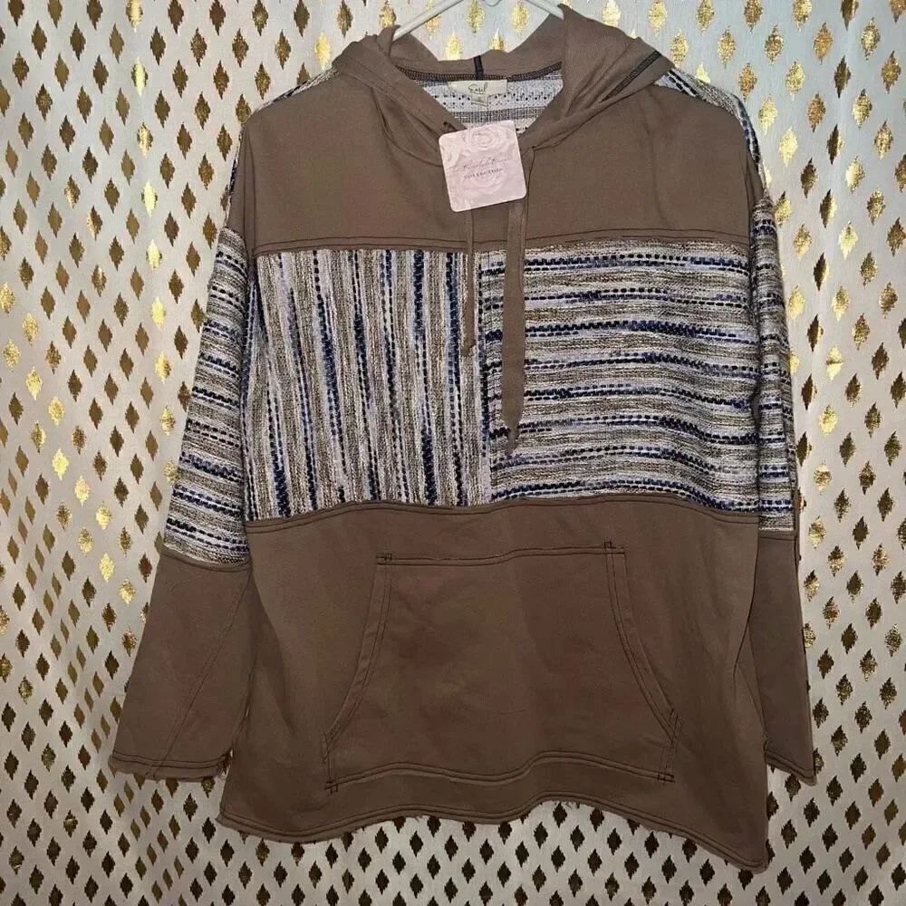 NWT Easel hoodie Tucker boho boardwalk tan surfer size S